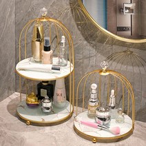 제이와이홀딩스 인테리어 화장품 수납장 고급 향수진열대 대리석디자인, 1단, 화이트, 1개