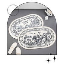 유니크 북유럽풍 거실 매트 반원 러그 현관 발깔개 화장실 발매트, 엔젤
