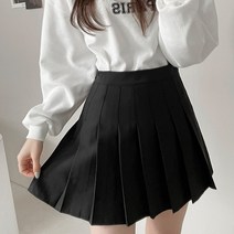 마이시즌 여성용 걸리쉬 플리츠 미니 스커트