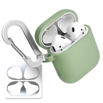 슈퍼디비전 에어팟 실리콘 젤리 키링 케이스 + 철가루방지스티커 + 카라비너, 아티초크