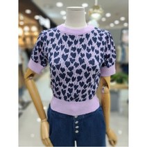 포커스 하트 호피 반팔니트 FW2J7KT02175
