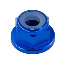 INTGAMX 30피스 M4 플랜지 잠금 너트 CW 알루미늄 합금 나일론 인서트 셀프 클린칭 육각 DIY 빌드 FPV 드론 RC 자동차 부품용 블루 색상, Blue
