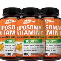 2+1 뉴트리플레어 리포조말 리포소말 비타민c 1600mg 180정 지용성 비타민 Liposomal Vitamin C 아스코빌팔미테이트, 1개, 기본