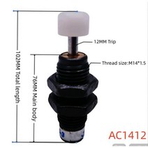 AC 시리즈 공압 실린더 충격 흡수 장치 자동 유압 버퍼 포함 AC0806 1008 1210 1412 1416, CHINA, -2 Medium speed, AC1412