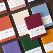 인디고 2024 오피셜 A5 먼슬리 다이어리 25절 월간 날짜형, 네이비