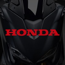 혼다 HONDA 레터링 로고스티커 오토바이 방수데칼, 250x32mm, 검정