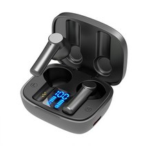 Elsecho 무선 블루투스 5.0 자동 페어링 이어폰 TWS K69, LB-8블랙