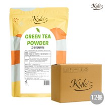 카일스 프리미엄 그린티 카페 파우더 500g 분말, 12봉, 12개