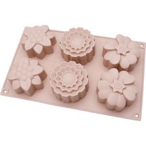 쿡스타일 북유럽 스타일 내고온성 베이킹 DIY 실리콘 무스 케이크 몰드 핑크, 1개