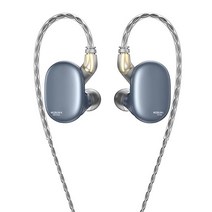BLON MAX 인이어 모니터 10mm 탄소 및 6mm 경량 다이어프램 아연 합금 캐비티 HiFi 모니터 이어폰 분리 2핀 0.78mm 케이블 (마이크 없음 실버), Blue_Mic
