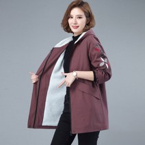 중년여성의류 미시옷 중년 및 노인 대형면 재킷 어머니 봄과 가을 옷 새로운 중년 여성 플러스 두꺼운 벨벳 보호