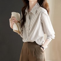 [리즈무드] 루브르 브이라인 카라 셔츠