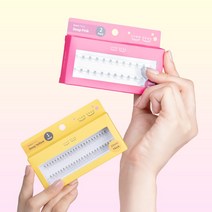 깜빡 인조 가닥속눈썹, 언더래쉬, 블랙, 1기둥