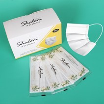 전도용 샬롬마스크 3중필터 개별포장 일회용마스크 50매