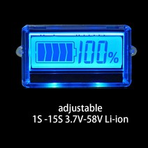 적산계 배터리 인산철 TH01 LCD 1S 2S 3S 4s 5s 6S- 리튬 배터리 용량 표시기 파란색 디스플레이 Lipo 이, 09 9S 32V