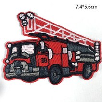 디스커버리패치 소년 좋아하는 게임 콘솔 소방차 굴삭기 수 놓은 다림질 아플리케 의류 가방 패치 액세서리 패브릭 스티커, [03] 3