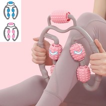 5롤 회전 롤링 마사지기, 1개, 핑크