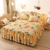 베개 커버 장착 침대 시트 두꺼운 퀼트 스커트 싱글 피스 한국어 공주 스타일 비 슬립 시몬스 보호 핫, 12 Spend a full moon