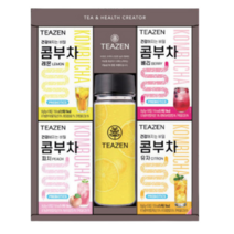 티젠 콤부차 보틀 선물세트, 11세트, 레몬+ 베리 + 유자 + 피치 + 에코젠보틀 500ml