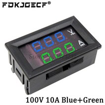 056 DC 0100V 10A 50A LED 디지털 전압계 전류계 자동차 오토바이 측정기 볼트 검출기 테스터 션트, 11 10A Blue Green
