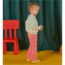 [리틀스텔라] (FSPFDDF903M PIA) 하트 자수 부츠컷 팬츠