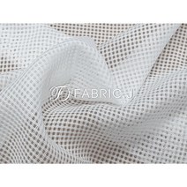 패브릭제이 라인투 대폭 사각 체크 노방 오간자 원단 FJ-205