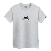 클로니아 맨홀고양이 라운드 반팔 티셔츠 TS-077