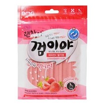 장모치와와 개치아간식 건조 개덴탈츄 포메 딸기맛
