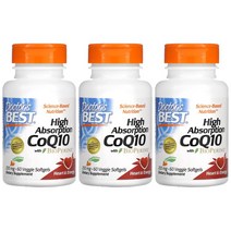 닥터스베스트 고흡수 코엔자임Q10 코큐텐 바이오페린 200mg 60캡슐 3통 묶음