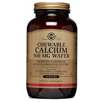 솔가 츄어블 칼슘 500mg 웨이퍼 글루텐 프리 비건, 120개입, 1개