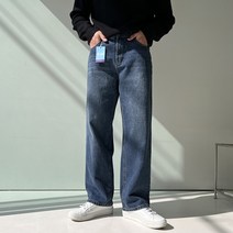 남성용 기장선택 와이드 데님팬츠 히든밴딩 청바지 숏/롱 기장선택 3XL 빅사이즈