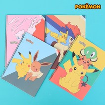 포켓몬 원링노트 공책/연습장/줄공책/캐릭터/초등학생/스프링노트/입학/준비물/신학기/학용품/선물/답례품, 포켓몬 원링노트 같은색상5권