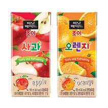 미닛메이드 조이 195ml 사과x32팩+오렌지x32팩