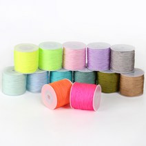 [펠트친구] 0.8mm 파스텔매듭실(100m) / 폴리 나일론 꼰사 전통 매듭 공예용 실, 라이트민트, 1개