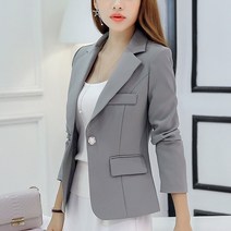 여성용 캐주얼 기질 원버튼 정장 재킷