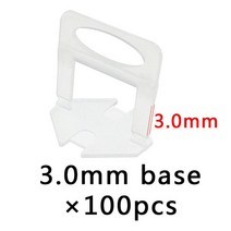 100pcs 타일 레벨링 시스템 클립 설치 벽 또는 바닥 용 Leverler 스페이서 1mm/1.5mm/2.0mm/2.5mm/3.0mm 물세척카페트타일, 05 100pcs 3.0mm