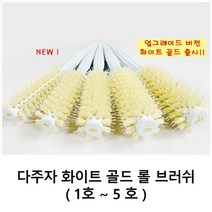 다주자 돈모 화이트 골드 전문가용 미용실 헤어 롤빗 앞머리 드라이 볼륨 롤브러쉬 1~5호, 화이트 골드 3호 (단발머리용)