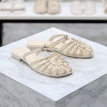 모나엔 매듭 스트랩 뮬 슬리퍼