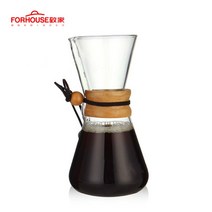 600ml/800ml 내열 유리 커피 포트 커피 브루어 컵 계산 커피 메이커 Barista Percolator, 02 600ml wooden