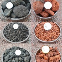 유림화훼자재상사 화산석 자연화산석화분마감재 가벼운돌 화산원석괴석유림화분 화산사(레드) 7호(100~150mm) 5kg