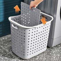 손잡이 빨래 바구니 보관함 런드리백 가방 수건통 런더리백, 칸막이형화이트