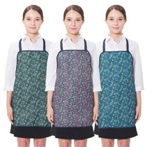 예경 꽃무늬 손님용 앞치마, PO-6112(곤색)