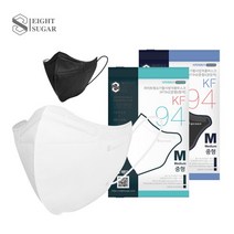 에이트슈가엠 KF94 중형 숨쉬기편한 얇은 숨쉬기편한 초등학생 중학생 고등학생 성인여성 마스크 50매 개별포장, 에이트슈가엠 화이트 50매