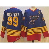 아이스하키장비 웨인 Gretzky 저지 세인트 루이스 하키 16 브렛 선체 클래식 스웨터 문자 번호 레트로 블루, 01 99 Gretzky_03 L