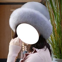 여성 여우털모자 벙거지모자H5D3