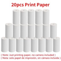 스티커사진기 즉석 인생 포토 네컷 카메라 프린터 출력기 아이들을 위한 인쇄 소년 소녀를 위한 휴대용 디지털 크리에이 티브 인쇄 어린이 장난감 인쇄 용지 학습 생일 선물, 20pcs인쇄 용지