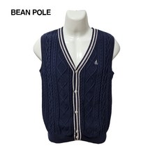 빈폴 기본로고 데일리 코튼 니트 조끼 90