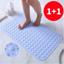 [사은품 증정] 1+1 에이동 화장실미끄럼방지매트 사각 욕실매트 발세척매트 욕실발판 패드, 그레이+그레이