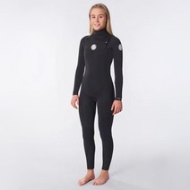 Rip Curl C 128WFS Womens Dawn Patrol 3/2mm Chest Zip Wetsuit - Black (립컬 다운 패트롤 체스트 집 여성용 웻슈트)