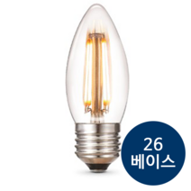 씨티오 LED촛대구 3W E26베이스, 1개, 전구색